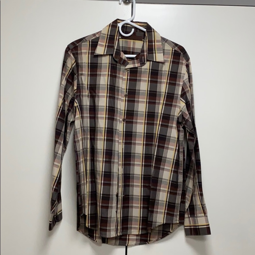Perry Ellis Long Sleeve Dress Shirt: Size M